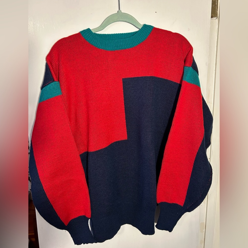 Vintage Sportime Actionwear Colorblock Sweater